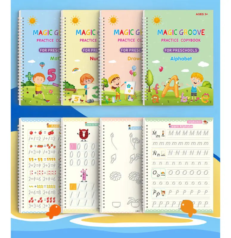 KIT DE 4 LIBROS MÁGICOS PARA APRENDER A ESCRIBIR
