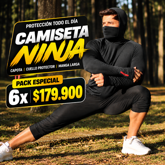 Camiseta Ninja Protectora | Capota y Cuello Integrado