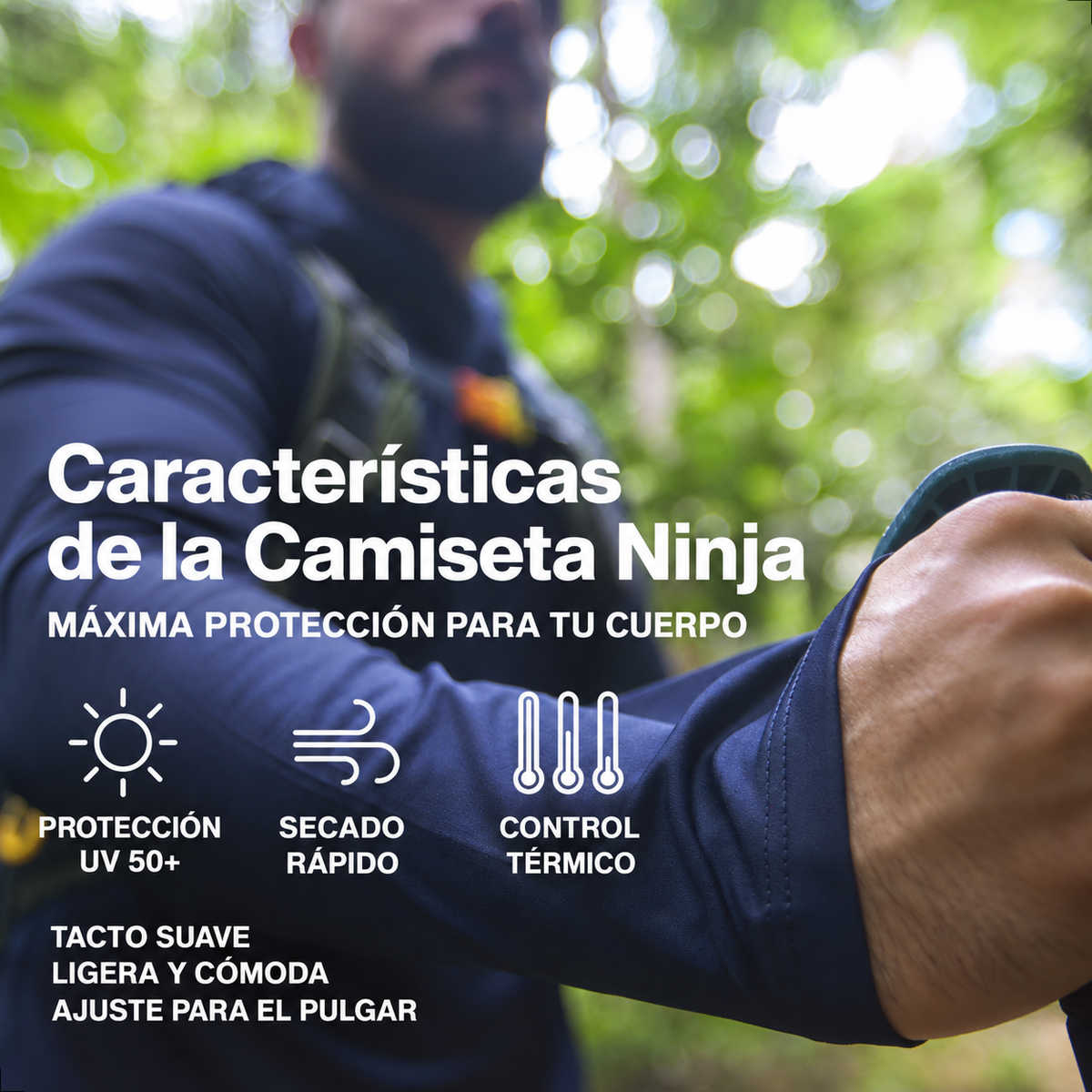 Camiseta Ninja Protectora | Capota y Cuello Integrado