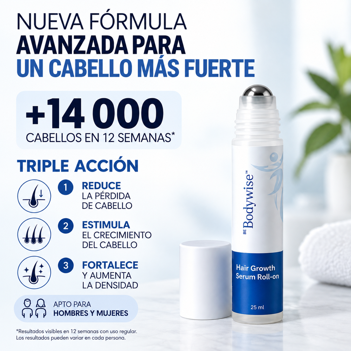 BODY WISE HAIR GROWTH SERUM – Sérum para Crecimiento y Cuidado Capilar