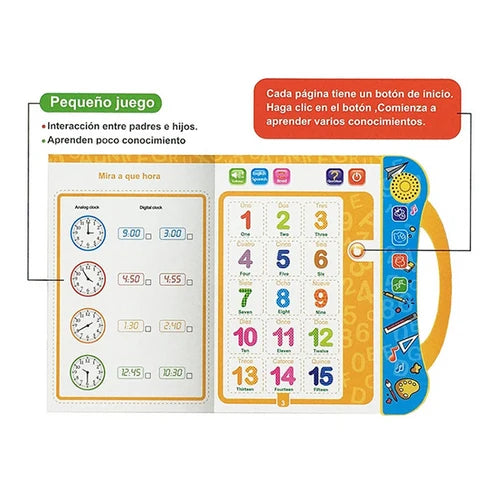 Libro Mágico Interactivo para Niños: Aprende Jugando con Sonidos y Dibujos